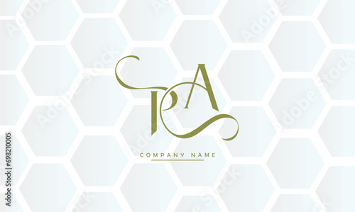 PA, AP, P, A Abstract Letters Logo Monogram