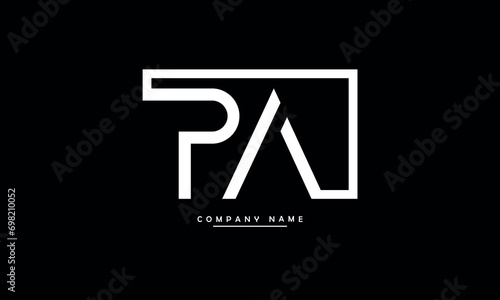 PA, AP, P, A Abstract Letters Logo Monogram