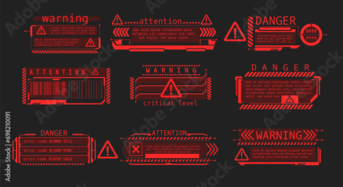 Hud danger frame set