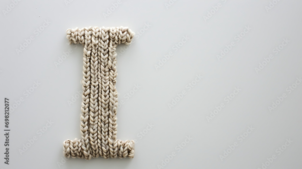 Knitted Letter I Knitted Letter I
