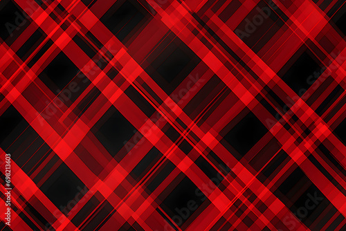 Red black plaid pattern seamless graphic. Tartan Scottish check plaid for flannel shirt, blanket, scarf, throw, duvet cover, upholstery, or other modern retro casual fabric design. photo