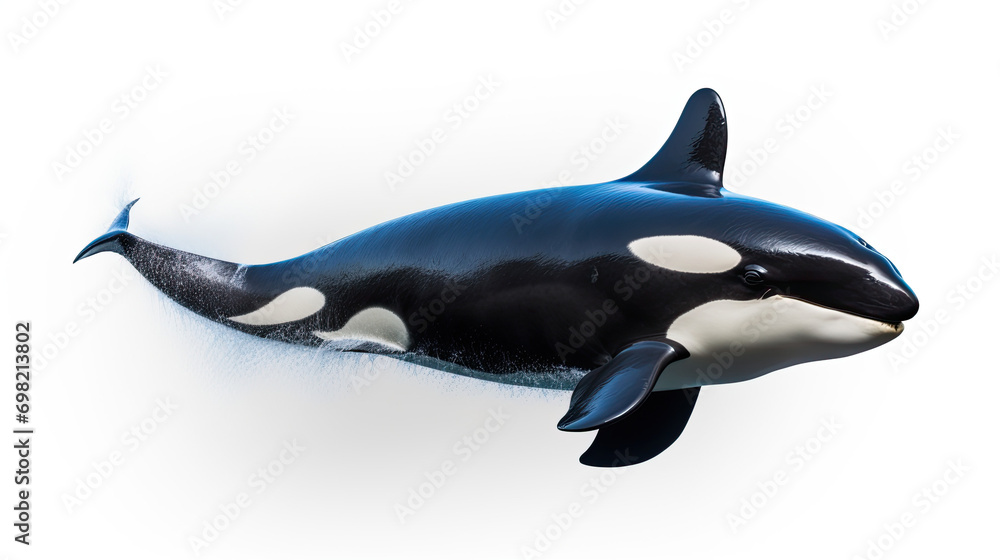 Obraz premium Side view Killer Whale. Isolated on white background