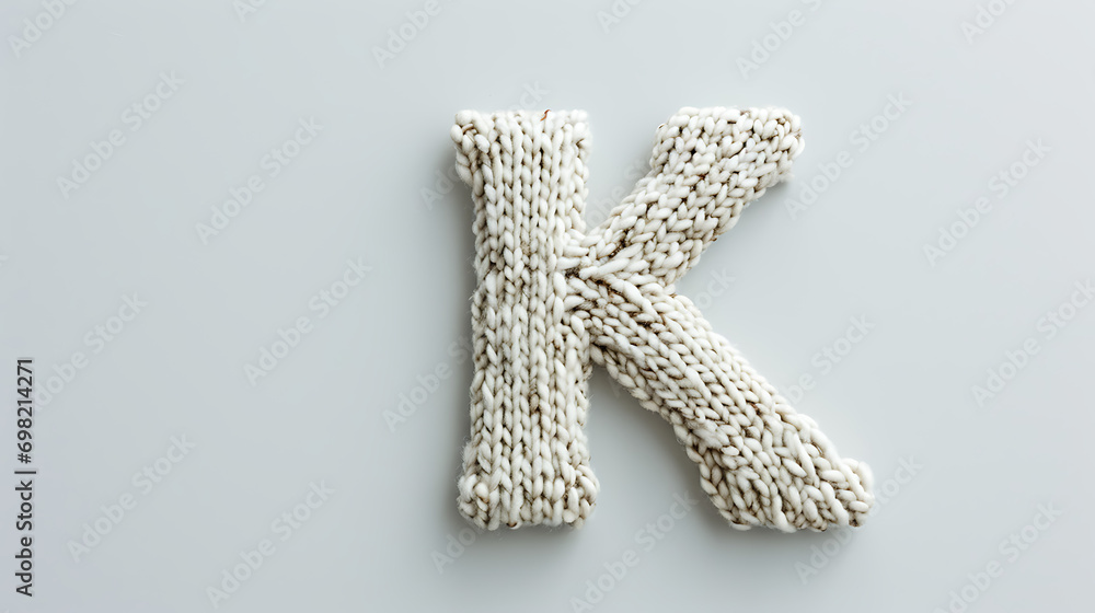 Knitted Letter K Knitted Letter K