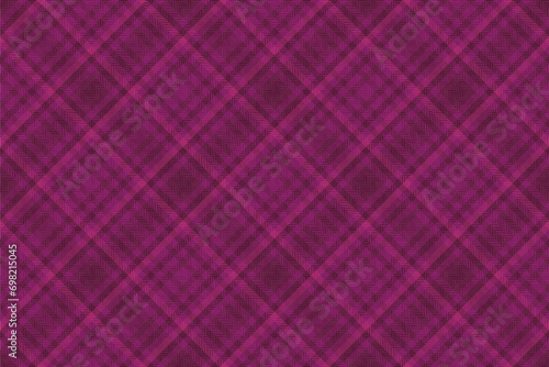Peach vector tartan texture, silky seamless fabric background. Print pattern plaid check textile in pink and dark colors.