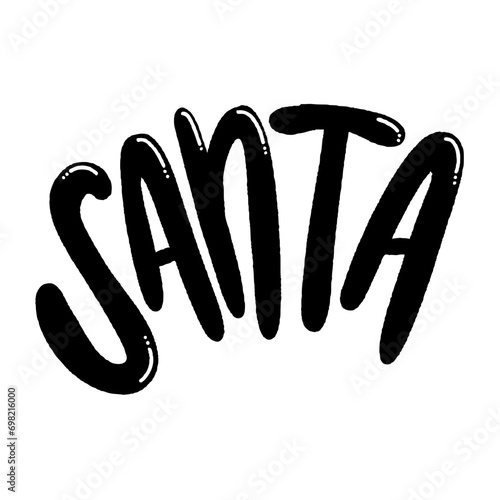 svg words christmas & happy new year doodle element