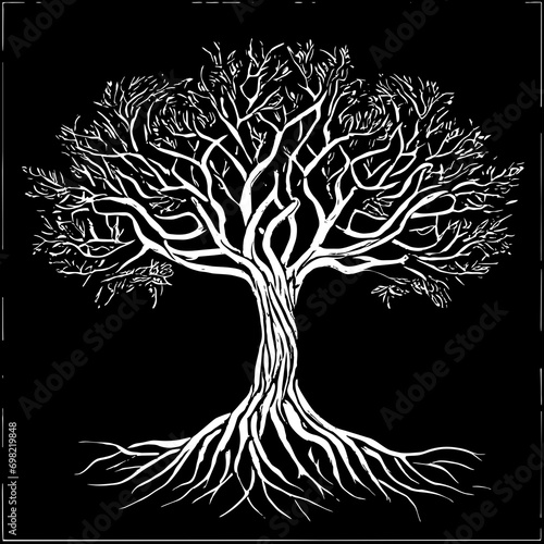 tree silhouette vector	