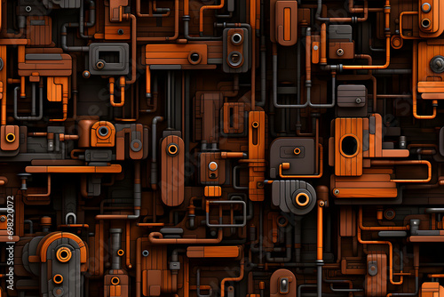 Wooden bauhaus modern seaml...