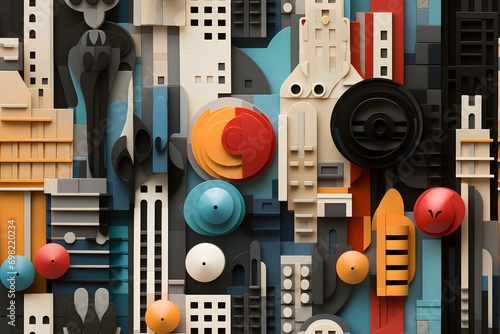 Wooden bauhaus modern seaml...