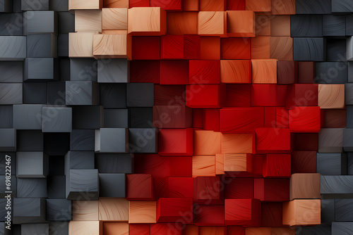 Wooden bauhaus modern cube ...