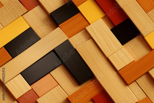 Wooden bauhaus modern cube ...