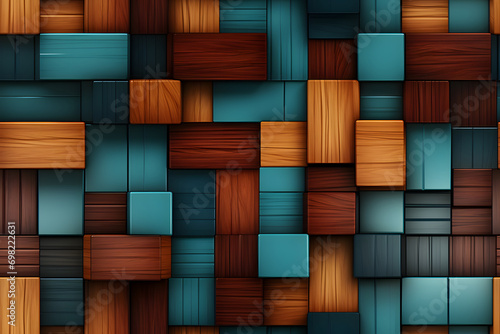 Wooden bauhaus modern cube ...