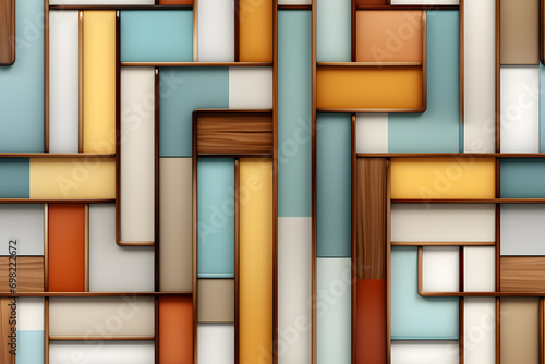 Wooden bauhaus modern cube ...