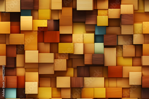 Wooden bauhaus modern cube ...