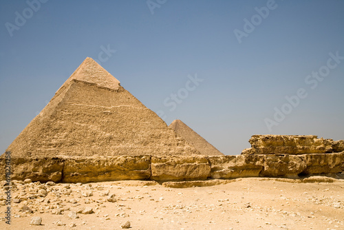 Egypt Giza pyramid of Khafre on a sunny autumn day