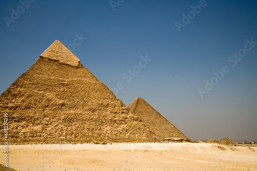 Egypt Giza pyramid of Khafre on a sunny autumn day