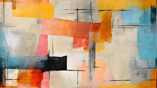 Colorful abstract oil paint...