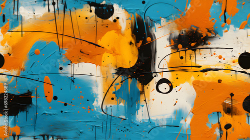 Colorful abstract oil paint...