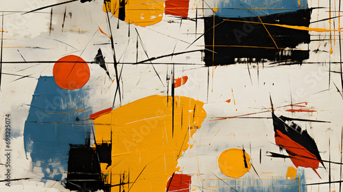 Colorful abstract oil paint...