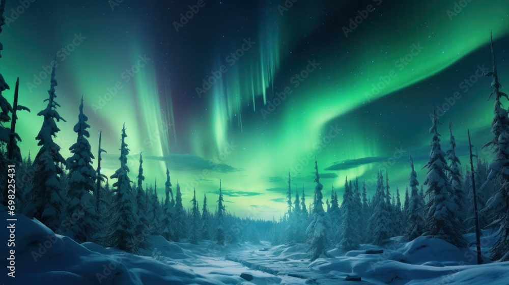 creative image captures the ethereal beauty of the Aurora Borealis