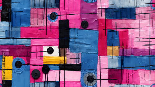 Colorful abstract oil paint...
