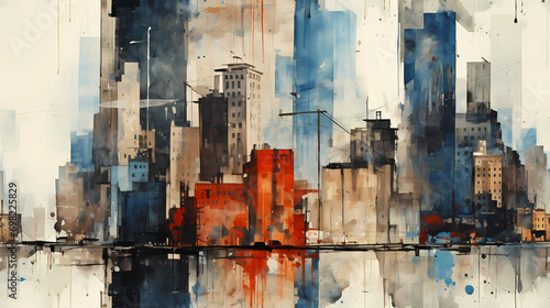 Colorful abstract oil paint...