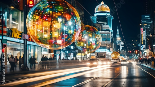 Abstract blurred colorful l...