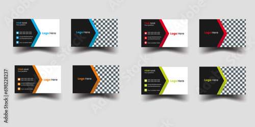  Business cards Modern business cards templates.Business card template design with front and back presentation. modern Luxury Business card design template. business  visiting card design with   compa