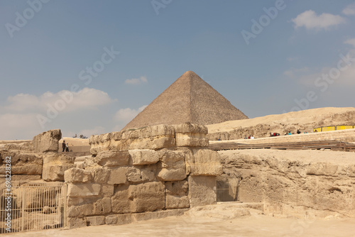Egypt Cairo Giza pyramids on a sunny autumn day
