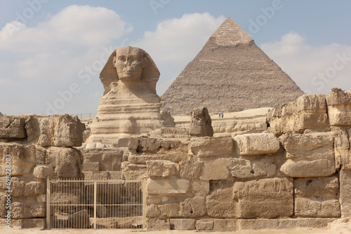Egypt Cairo Giza Sphinx on a sunny autumn day