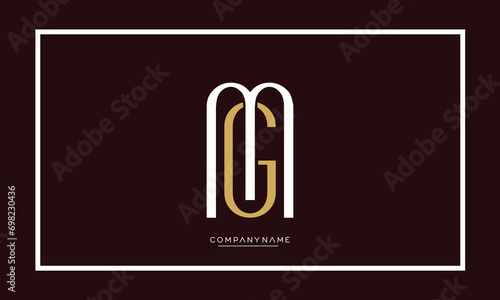 MG or GM Alphabet letters logo monogram