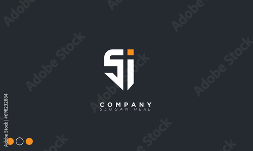 SI Alphabet letters Initials Monogram logo IS, S and I