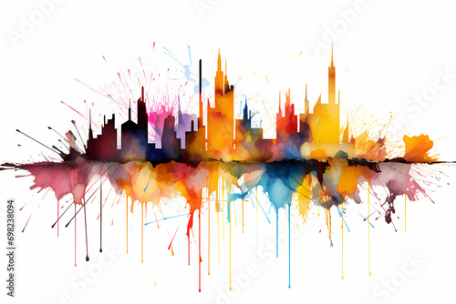 Grunge style art, colorful ...
