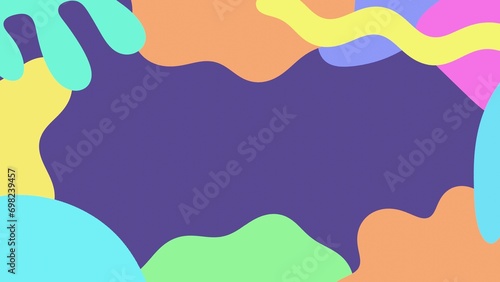 Abstract colorful shapes, organic background. 3d rendering.