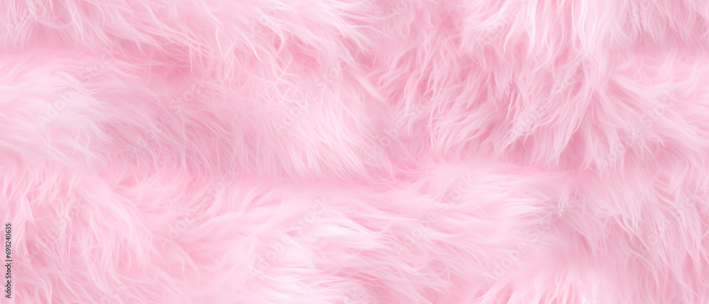 Long pink fur. Seamless background or texture.