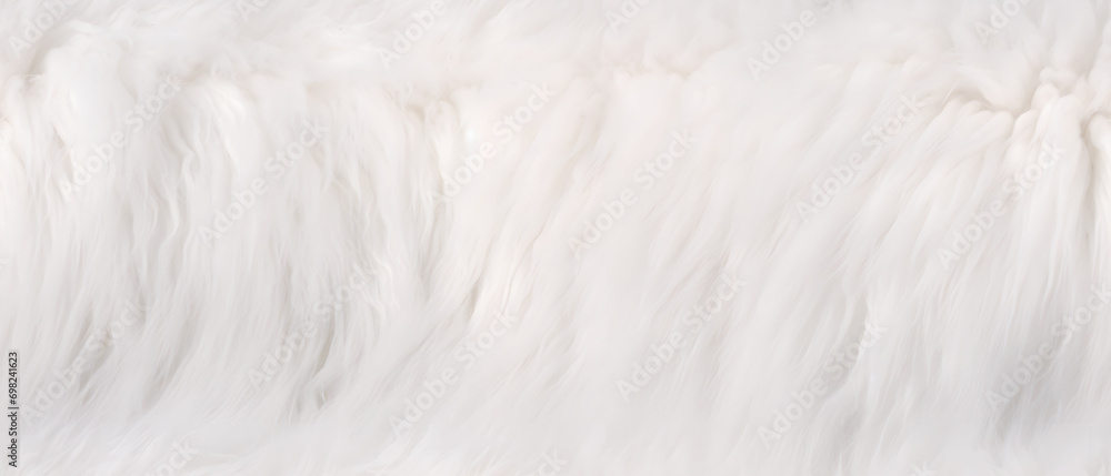 Obraz premium Long white fur. Seamless background or texture.