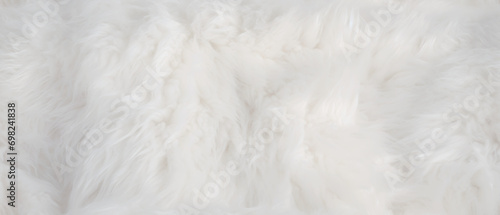 Long white fur. Seamless background or texture.