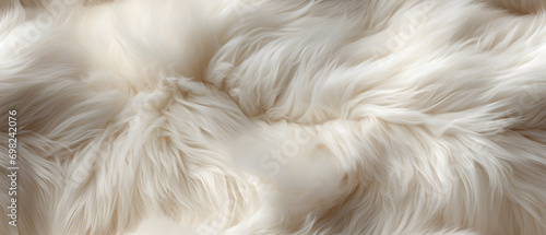 Long white fur. Seamless ba...