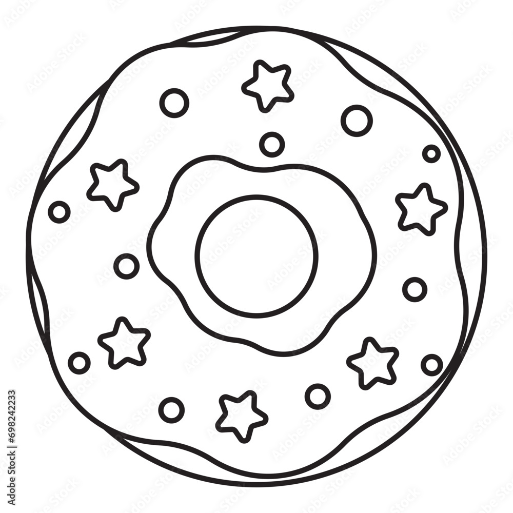 Donut line icon. Donut line icon.