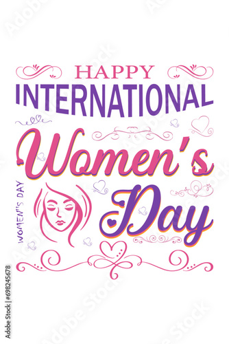 International women's day typography t-shirt design vector