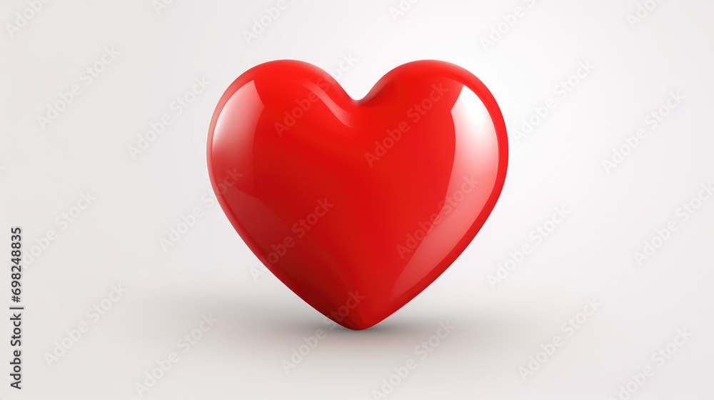 Red heart shaped object on white background. Perfect for Valentine's Day or love-themed projects. Red heart shaped object on white background. Perfect for Valentine's Day or love-themed projects.