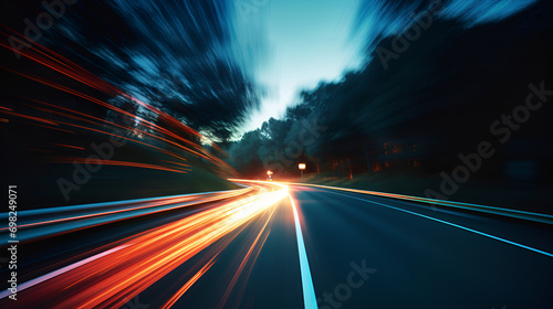 Car on the road , Cinematic, High-Speed Photograph, First-Person, Long Exposure, Neon, 16k, Hyperprism