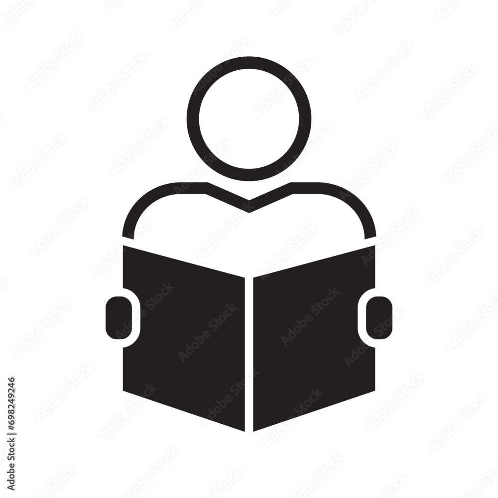 person reading icon vector illustration design person reading icon vector illustration design