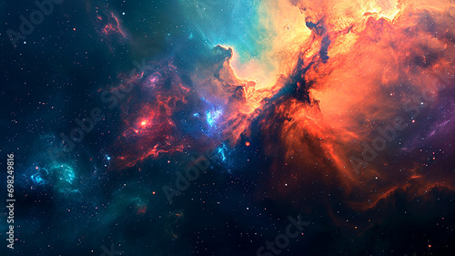 Celestial Wonders: Captivating Nebulae and Galaxies in the Vast Cosmos. Generative AI