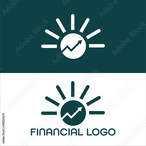 Modern minimalist real estate financial logo design
