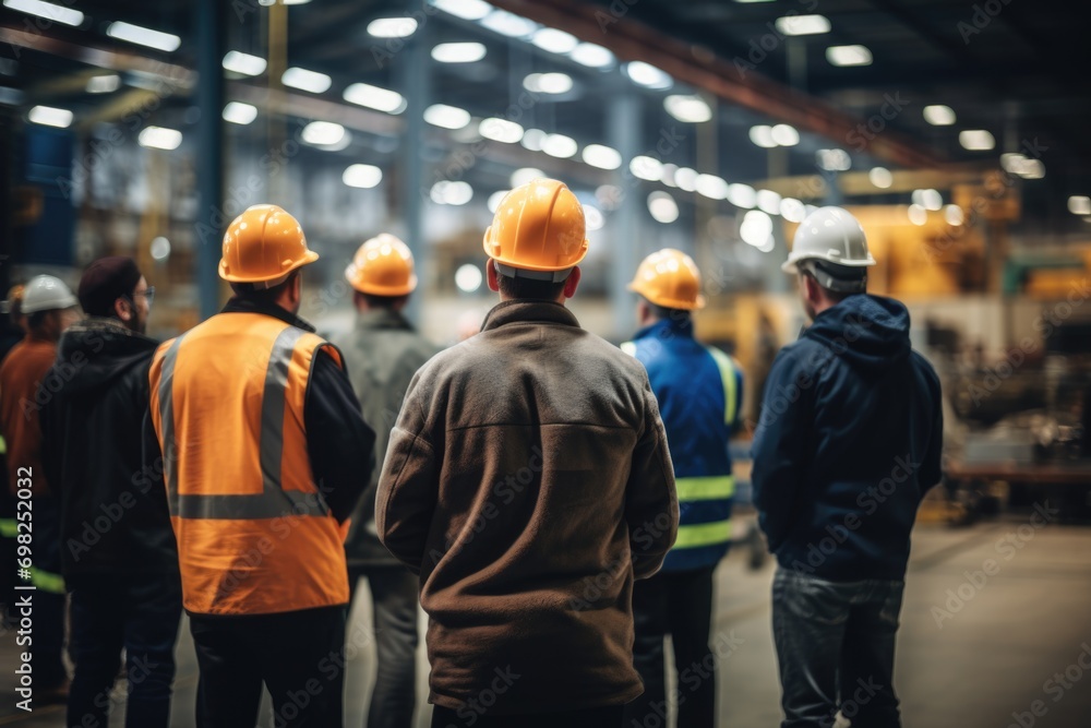 Industrial Workers Overseeing Factory Operations