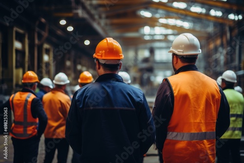 Industrial Workers Overseeing Factory Operations