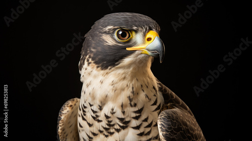 Detailed close-up shot of majestic bird of prey. Perfect for nature enthusiasts and animal lovers.