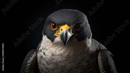 Detailed view of bird of prey up close. This image can be used to showcase intricate details of these magnificent creatures. Perfect for nature enthusiasts and wildlife photographers.