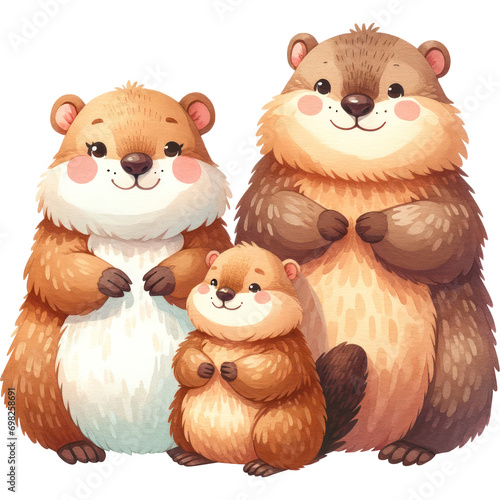 Groundhog Day Celebration, Groundhog Watercolor PNG,  February 2nd,  Groundhog clipart, Groundhog Day png, woodchuck png © ANNetz_PK