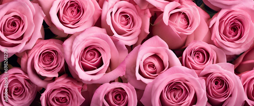 Romantic Rose Ensemble: A Beautiful Bouquet of Pink Roses, Perfect for Celebrating Love and Romance - Pink Roses Background